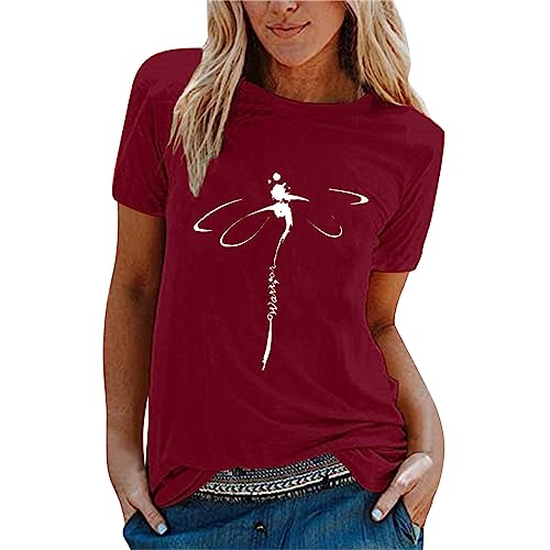 Shirt Damen Tunika Leicht Elegant Oberteile Sale Hemd Italienische Mode Kurzarm Tshirt Shirt Batik Lässig Für Leggings Elegante Bluse Sportshirt Blusenshirt von SKFLABOOF