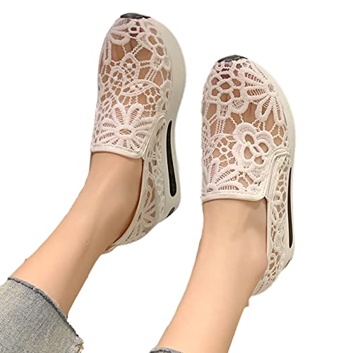 Sneaker Damen Spitze Sommerschuhe Bunt Platform Canvas Schuhe Frühling Elieberlin Hochzeit Turnschuhe Trachtenschuhe Sommer Comfort Brautschuhe Ortopädicheschuhe -Sale Mesh Hohle Boots Sabots von SKFLABOOF