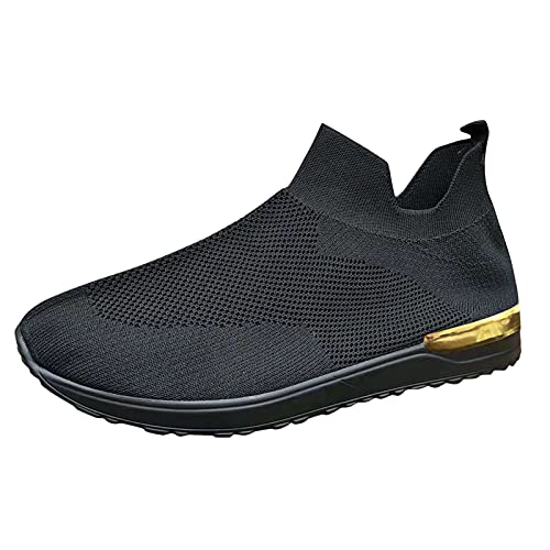 Sneaker & Sportschuhe Für Damen Weiss Elegante Turnschuhe Barfuss Schuhe Leichtgewichts Atmungsaktiv Laufschuhe Frauen Cushion Flach Walkingschuhe Halbschuhe Für Sporthalle Outdoor Jogging von SKFLABOOF