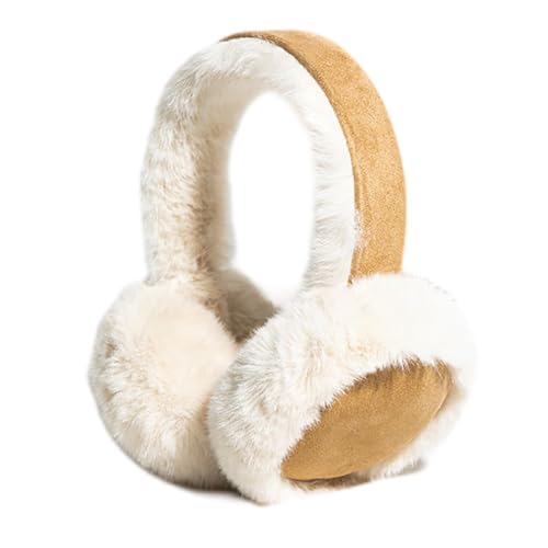 SKICEE Winter Ohrenwärmer Damen Unisex Plüsch Ohrenschützer Faltbare Warme Weiche Ohrenschutz Outdoor Faux Fur Earmuffs für Damen Herren (Braun) von SKICEE