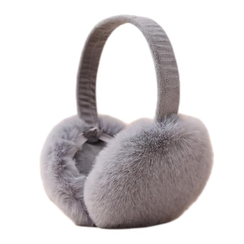 SKICEE Winter Ohrenwärmer Damen Unisex Plüsch Ohrenschützer Faltbare Warme Weiche Ohrenschutz Outdoor Faux Fur Earmuffs für Damen Herren (Grau) von SKICEE