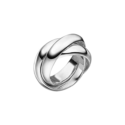 Unisex Ring 925 Sterling Silber massiv – Dreifach Rollring mit 3 beweglichen Schienen – 10 mm breit – Hochglanzpoliert – Silberring modern & zeitlos von Skielka Designschmuck