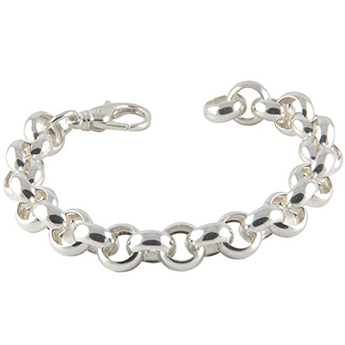 Skielka Designschmuck Silber Erbs Armband 12 mm Goldschmiedearbeit aus Deutschland (Sterling Silber 925) verstellbare Länge von Skielka Designschmuck