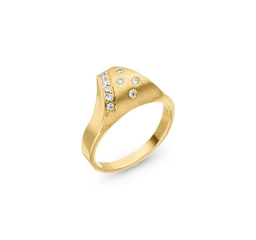 SKIELKA DESIGNSCHMUCK Goldring Diamant Ring Python" 0,17 Karat (Gelbgold 585), hochwertige Goldschmiedearbeit aus Deutschland" von SKIELKA DESIGNSCHMUCK