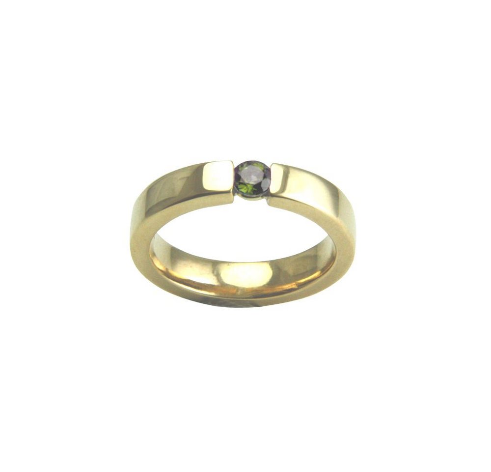 SKIELKA DESIGNSCHMUCK Goldring Gold Ring mit natürlichem Alexandrit 3,9 mm (Gelbgold 750) mit Farbwe, hochwertige Goldschmiedearbeit aus Deutschland von SKIELKA DESIGNSCHMUCK