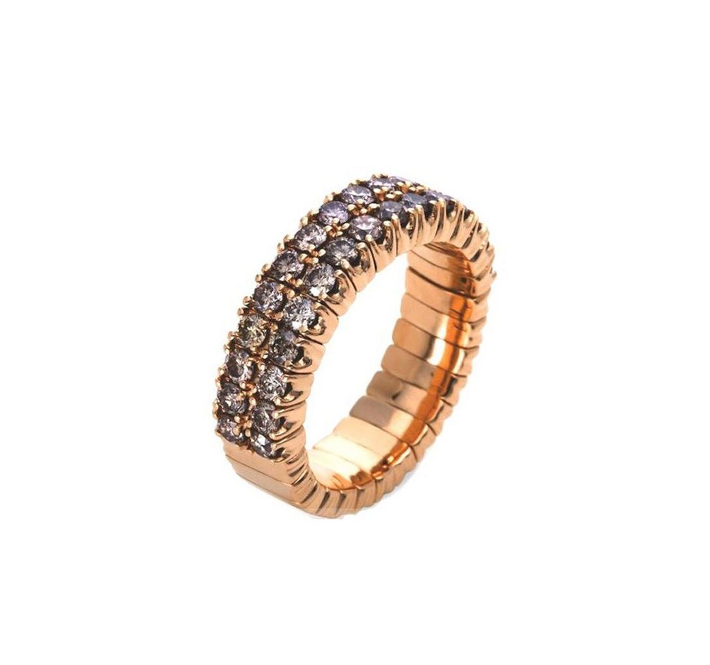 SKIELKA DESIGNSCHMUCK Goldring Goldring Stretch" mit Diamanten (Rosègold 750) dehnbar, hochwertige Goldschmiedearbeit aus Deutschland, flexible Ringgröße" von SKIELKA DESIGNSCHMUCK