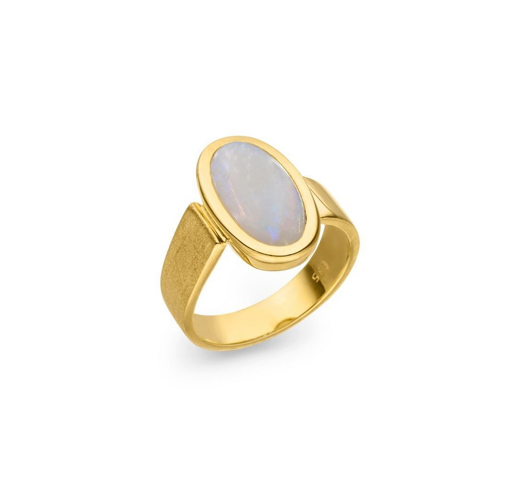 SKIELKA DESIGNSCHMUCK Goldring Opal Ring 2,27 ct. (Gelbgold 585), hochwertige Goldschmiedearbeit aus Deutschland von SKIELKA DESIGNSCHMUCK