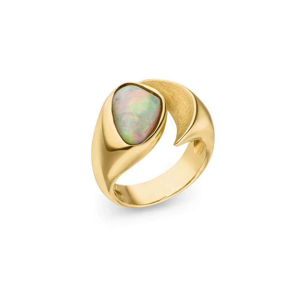 SKIELKA DESIGNSCHMUCK Goldring Opal Ring 2,53 ct. (Gelbgold 585), hochwertige Goldschmiedearbeit aus Deutschland von SKIELKA DESIGNSCHMUCK