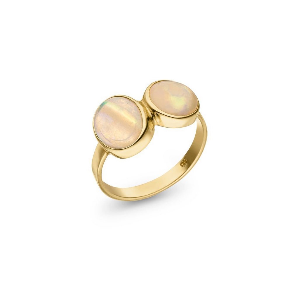 SKIELKA DESIGNSCHMUCK Goldring Opal Ring Duo" (Gelbgold 585), hochwertige Goldschmiedearbeit aus Deutschland" von SKIELKA DESIGNSCHMUCK