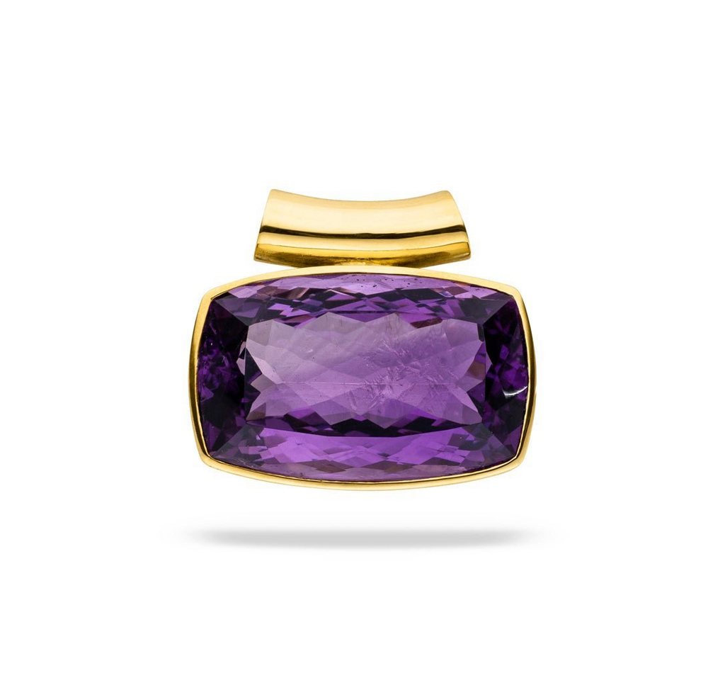 SKIELKA DESIGNSCHMUCK Kettenanhänger Amethyst Anhänger 64,3 ct. (Gelbgold 585), hochwertige Goldschmiedearbeit aus Deutschland von SKIELKA DESIGNSCHMUCK