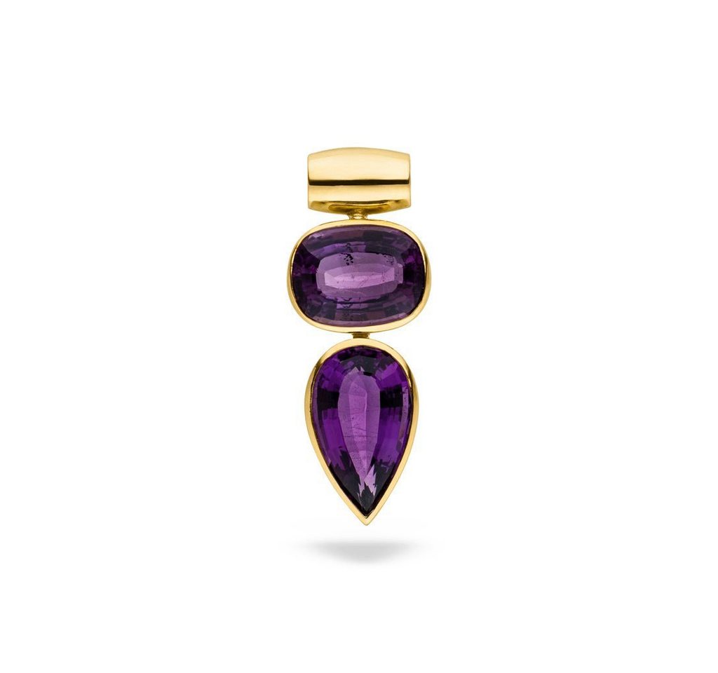 SKIELKA DESIGNSCHMUCK Kettenanhänger Amethyst Anhänger Duo" 19,9 ct. (Gelbgold 585), hochwertige Goldschmiedearbeit aus Deutschland" von SKIELKA DESIGNSCHMUCK