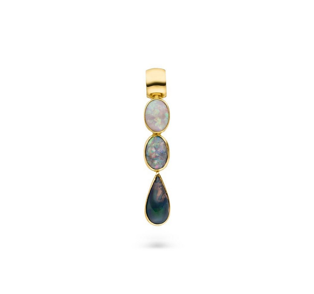 SKIELKA DESIGNSCHMUCK Kettenanhänger Opal Anhänger Trio" 2,05 ct. (Gelbgold 585), hochwertige Goldschmiedearbeit aus Deutschland" von SKIELKA DESIGNSCHMUCK