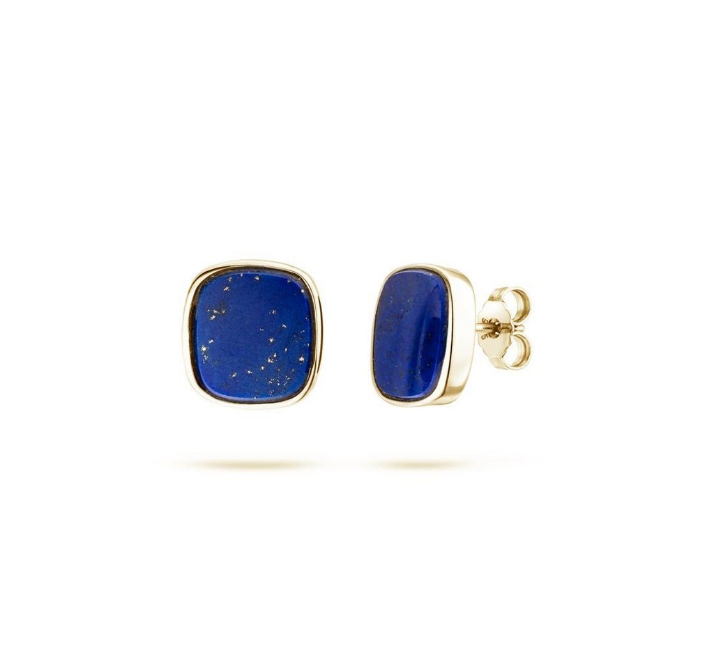 SKIELKA DESIGNSCHMUCK Paar Ohrstecker Lapislazuli Ohrstecker Royal Blue" (Sterling Silber 925, vergoldet), hochwertige Goldschmiedearbeit aus Deutschland" von SKIELKA DESIGNSCHMUCK