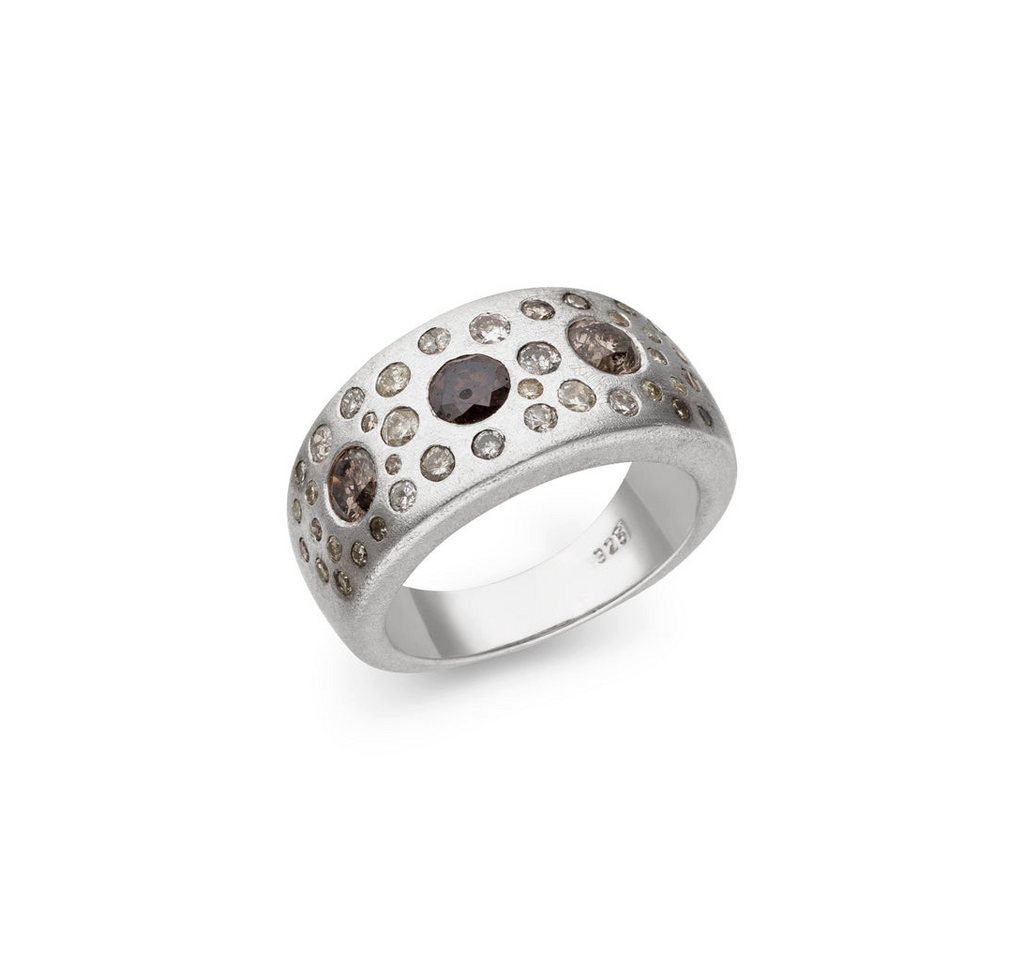 SKIELKA DESIGNSCHMUCK Silberring Diamant Ring Sternenhimmel" 2,13 ct. (Sterling Silber 925) (1-tlg), hochwertige Goldschmiedearbeit aus Deutschland" von SKIELKA DESIGNSCHMUCK