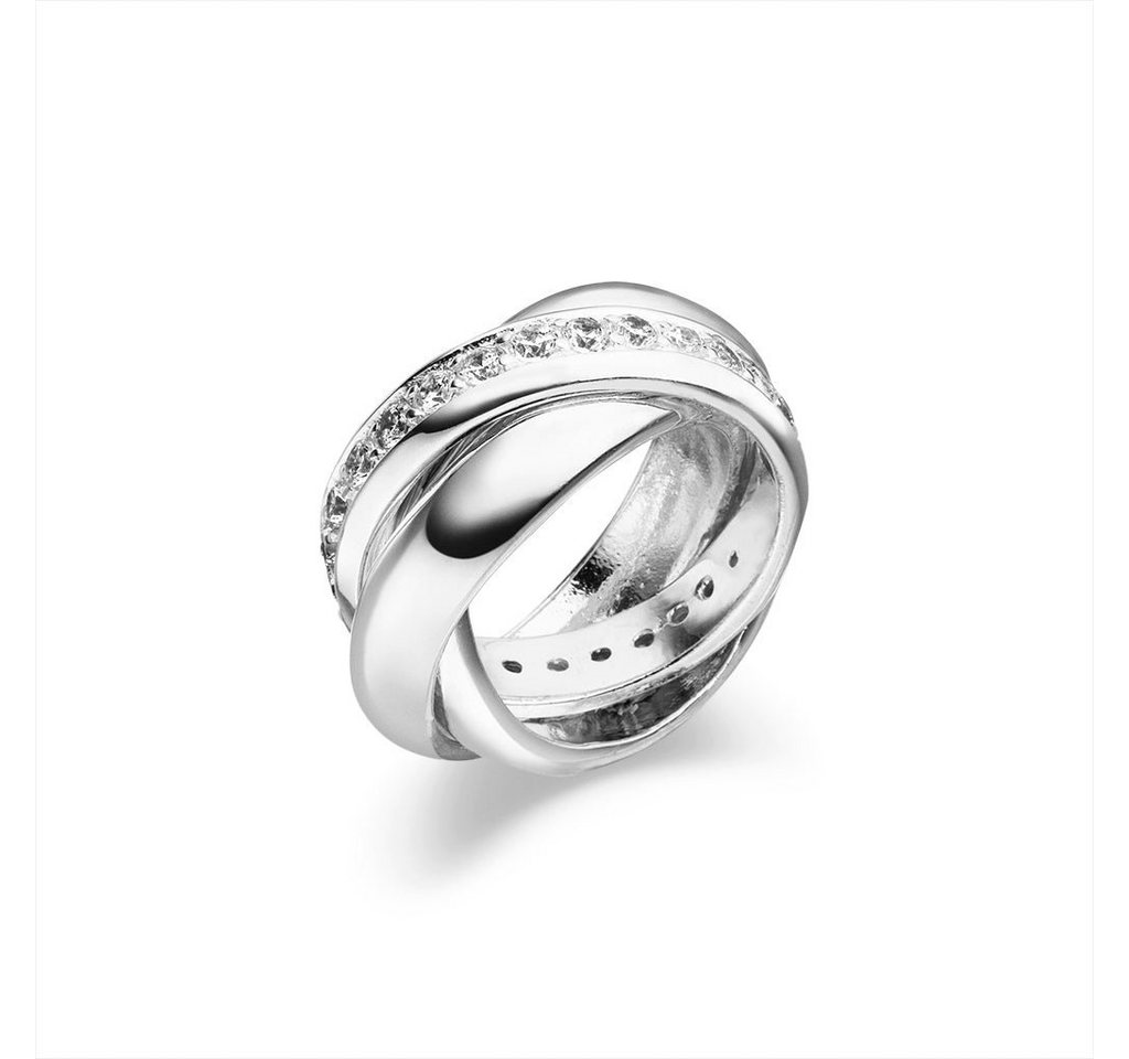 SKIELKA DESIGNSCHMUCK Silberring Silber Ring Kleiner Dreier" Zirkonia (Sterling Silber 925), hochwertige Goldschmiedearbeit aus Deutschland" von SKIELKA DESIGNSCHMUCK