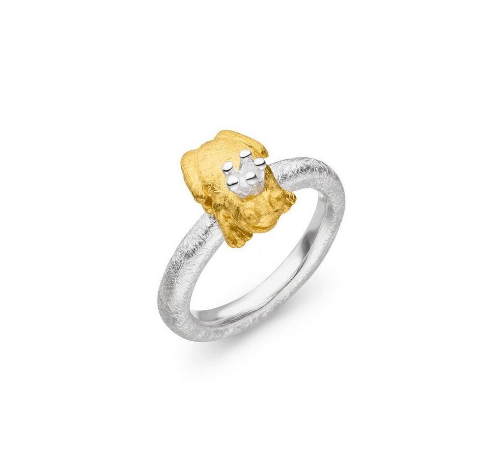 SKIELKA DESIGNSCHMUCK Silberring Silber Ring König Frosch" (Sterling Silber 925) (1-tlg), hochwertige Goldschmiedearbeit aus Deutschland" von SKIELKA DESIGNSCHMUCK