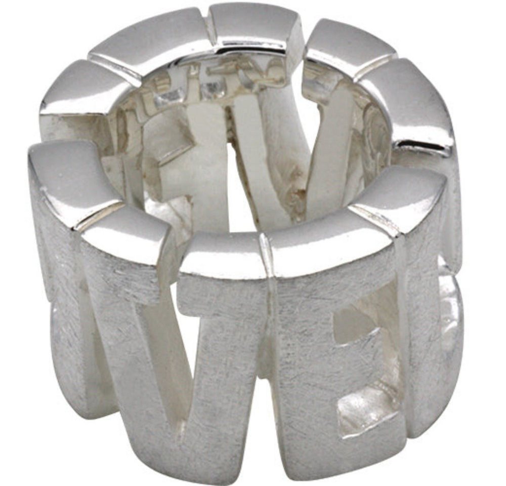 SKIELKA DESIGNSCHMUCK Silberring Silber Ring LOVE" (Sterling Silber 925) (1-tlg), hochwertige Goldschmiedearbeit aus Deutschland" von SKIELKA DESIGNSCHMUCK
