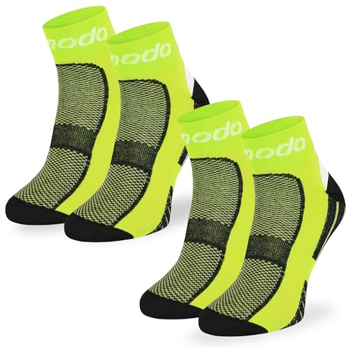 SKIETY Schnelltrocknende Thermoaktive Radsocken STB DryTex - Wandersocken - Bequeme Fahrradsocken - Made In Eu - Thermoaktiv Bergsocken - Gelb Schwarz - Größe 39-42 von SKIETY