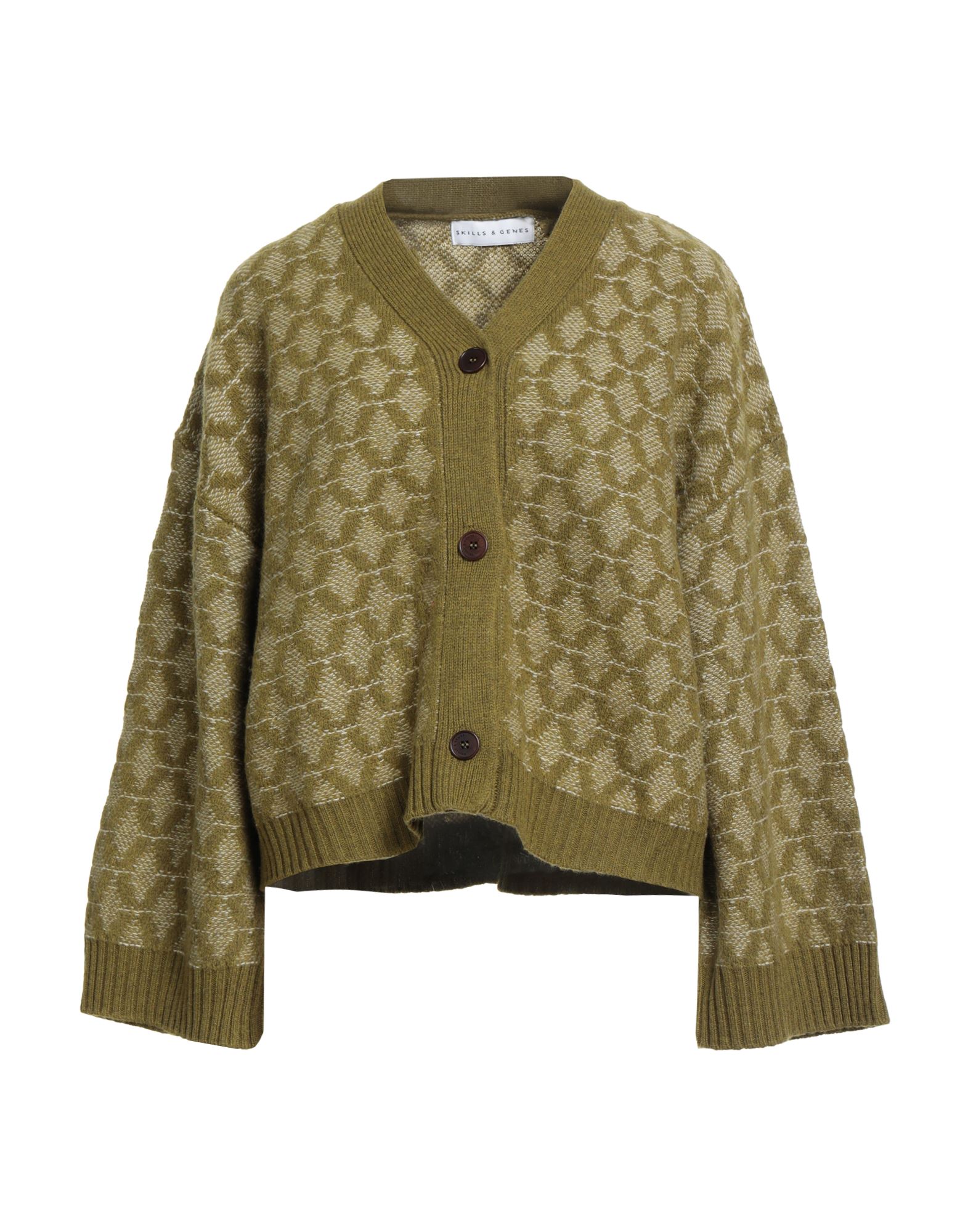 SKILLS & GENES Strickjacke Damen Militärgrün von SKILLS & GENES