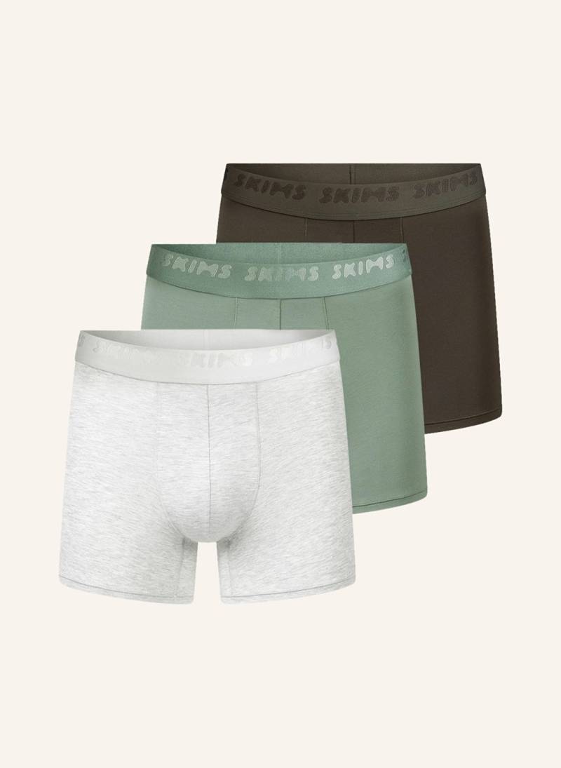 Skims 3er-Pack Boxershorts Skims Stretch gruen von SKIMS