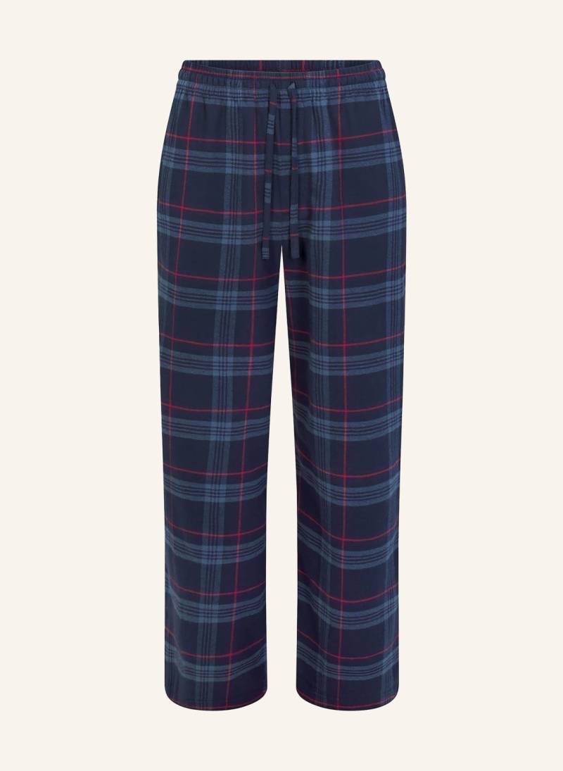 Skims Schlafhose Flannel Slip blau von SKIMS