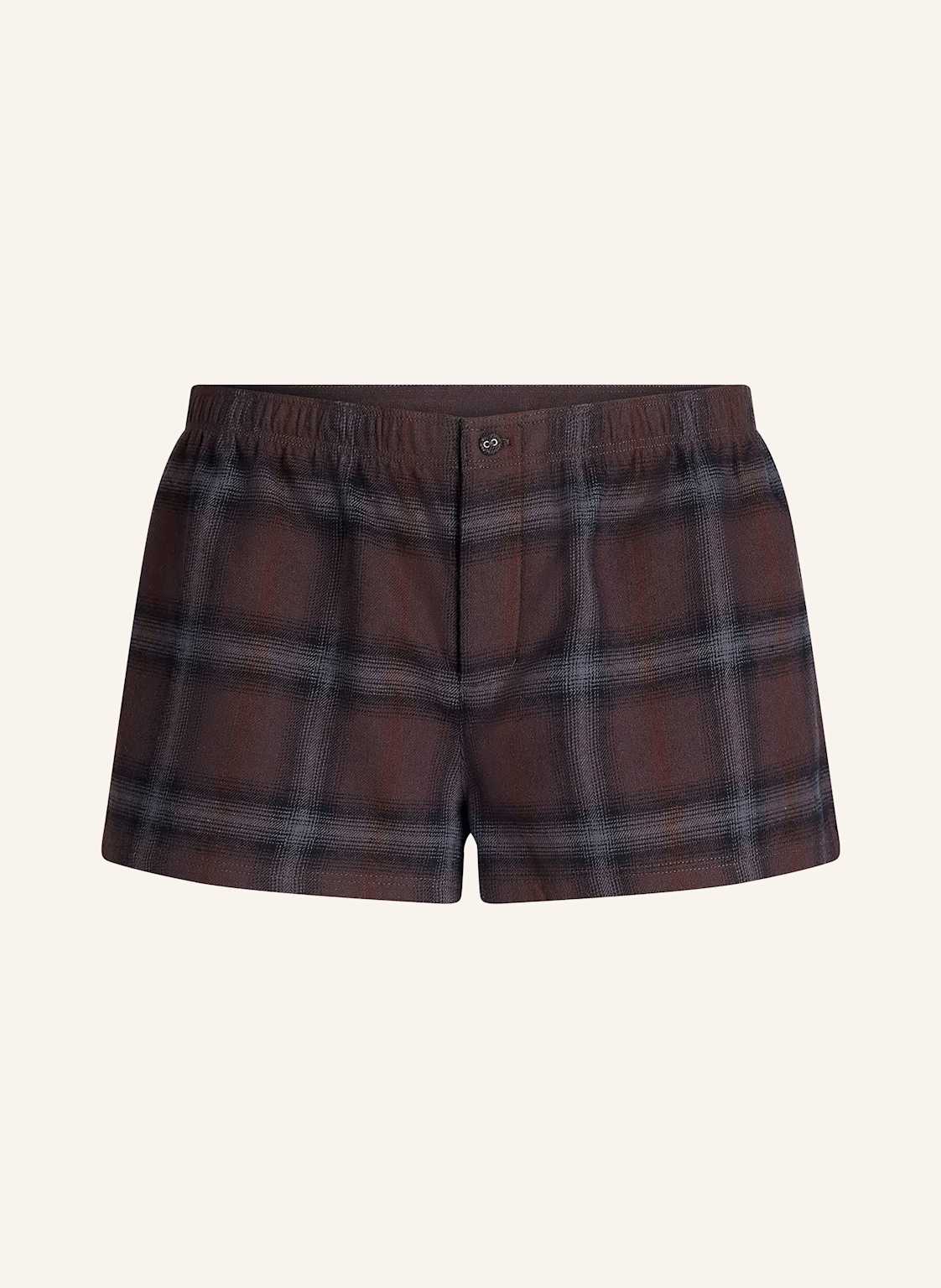 Skims Schlafshorts Flannel Aus Flanell braun von SKIMS