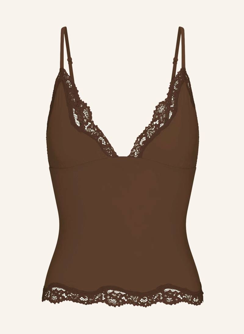 Skims Schlaftop Fits Everybody Lace braun von SKIMS