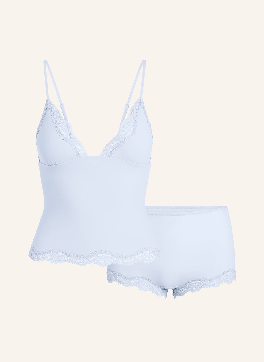 Skims Shorty-Schlafanzug Fits Everybody blau von SKIMS