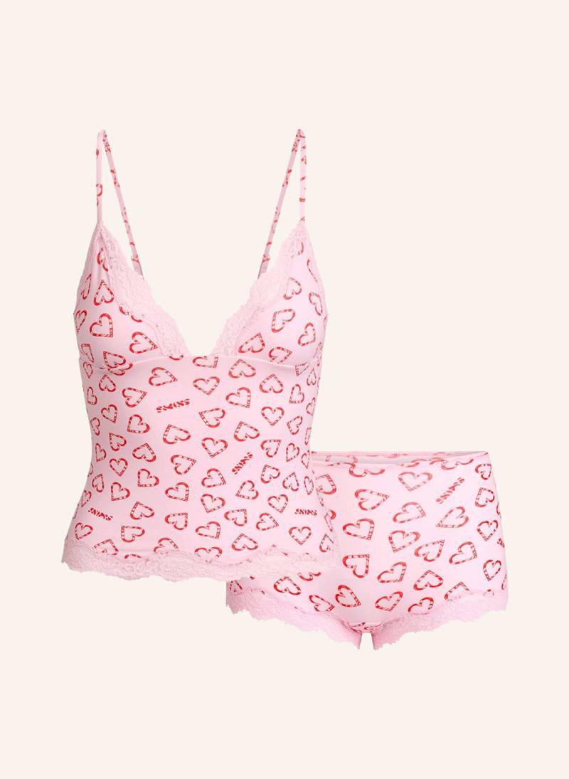 Skims Shorty-Schlafanzug Fits Everybody rot von SKIMS