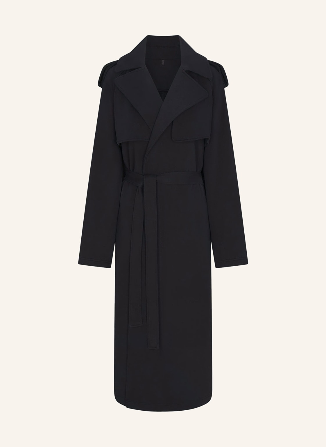 Skims Trenchcoat Boyfriend Fleece schwarz von SKIMS