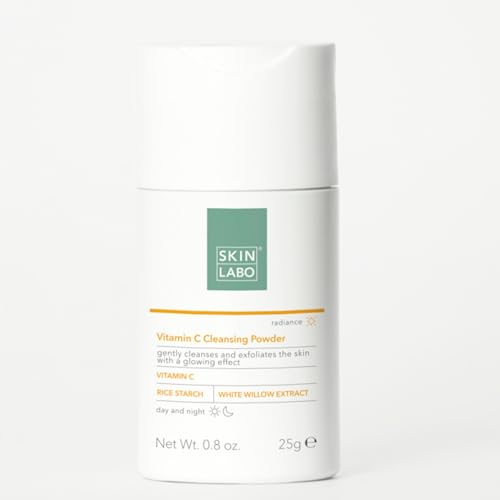 SkinLabo Vitamin C Reinigungspulver, belebend, entfernt Verunreinigungen und Spuren von Verschmutzungen, mit Vitamin C und Extrakt aus weißer Weide, 25 g von SKIN LABO