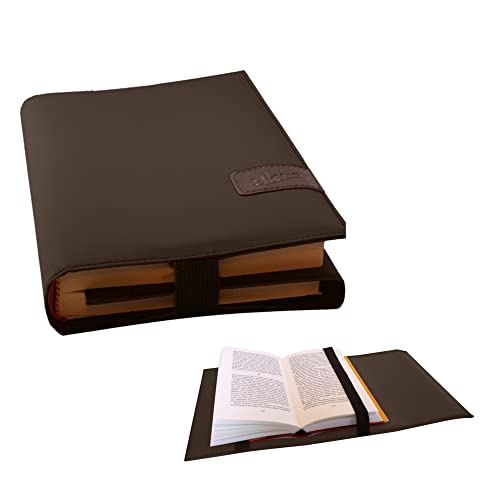 BookSkin kaffeebraun: Elegante Buchhülle aus Mikrofaser mit integriertem Lesezeichen von SKIN von Barth & Bauer