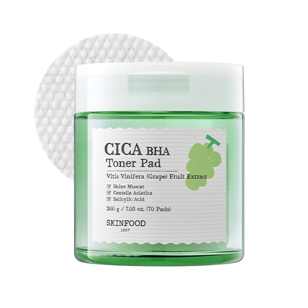 SKINFOOD - Shine Muscat Cica BHA Toner Pad - 200g/70pads SKINFOOD - Shine Muscat Cica BHA Toner Pad - 200g/70pads von SKINFOOD