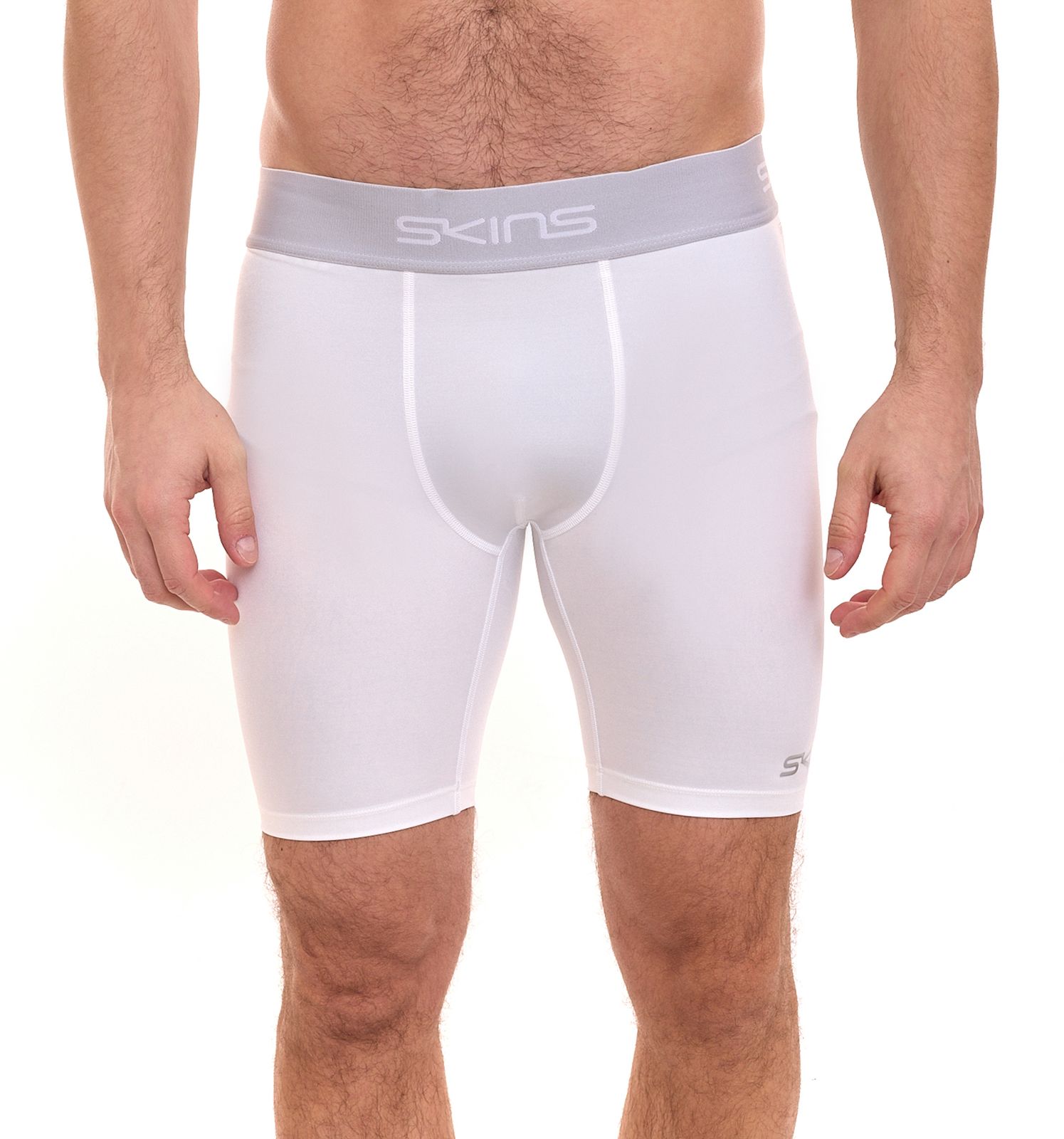 SKINS DNAmic FORCE Herren Sport-Shorts mit DNAmic Gradient Compression Technologie Kompressions-Bekleidung DF00010029005 Weiß von SKINS