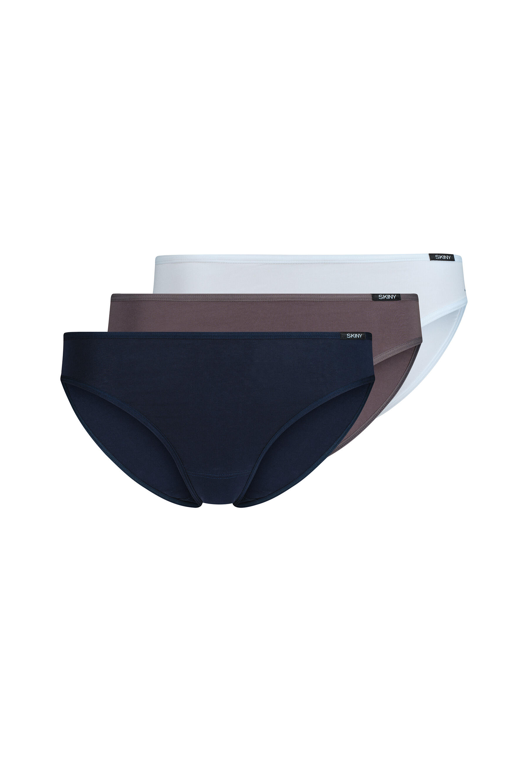 SKINY - SKINY Damen Rio Slip 3 Pack Cotton Essentials bluemelange selection - Gr. - 40 von SKINY