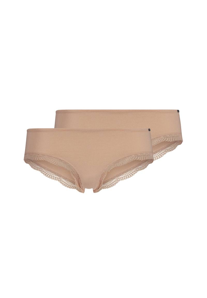 SKINY - Skiny Damen Cheeky Panty 2er Pack Classicotton beige - Gr. - 38 von SKINY