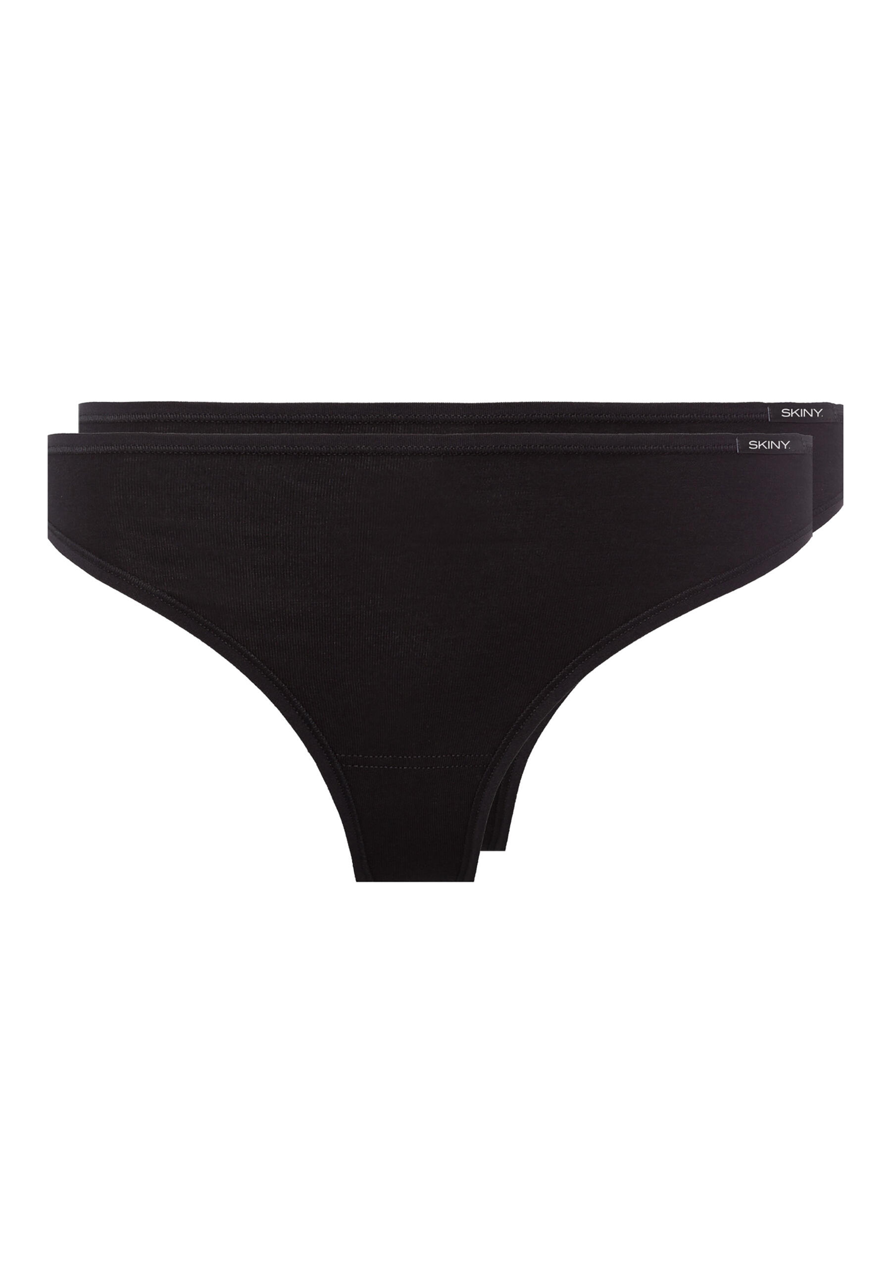 SKINY - Skiny Damen String 2er Pack Cotton Advantage black - Gr. - 40 von SKINY