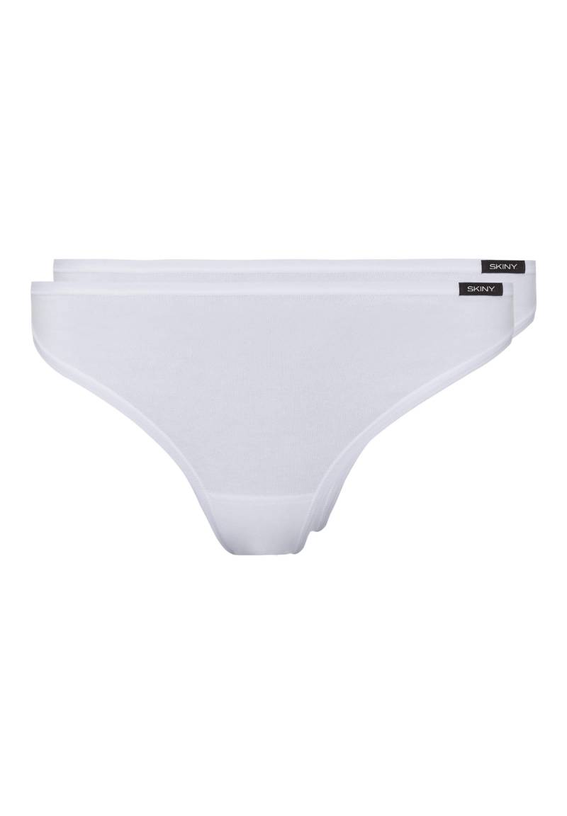 SKINY - Skiny Damen String 2er Pack Cotton Advantage white - Gr. - 42 von SKINY