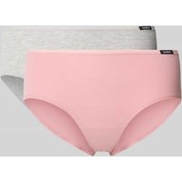 Skiny Slim Fit Panties mit Logo-Patch im 2er-Pack in Rosa, Größe 40 von SKINY