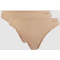 Skiny String aus Mikrofaser im 2er-Pack in Beige, Größe 42 von SKINY