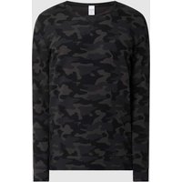Skiny Sweatshirt mit Camouflage-Muster in Black, Größe S von SKINY