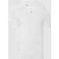 Skiny T-Shirt aus Baumwolle im 2er-Pack in Weiss, Größe M von SKINY