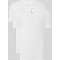 Skiny T-Shirt aus Baumwolle im 2er-Pack in Weiss, Größe XL von SKINY