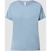 Skiny T-Shirt aus Viskose-Elasthan-Mix Modell 'Every Night In' in Blau, Größe 36 von SKINY