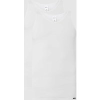 Skiny Tanktop aus Baumwolle im 2er-Pack in Weiss, Größe L von SKINY