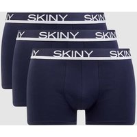 Skiny Trunks mit Stretch-Anteil im 3er-Pack in Dunkelblau, Größe XXL von SKINY