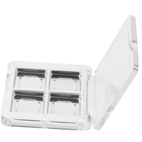 SKISUNO Lidschatten Und Lippenstiftschale Transparente Make-up-palette Mit 4 Fächern Reisebehälter Zum Aufbewahren Von Kosmetik Kompakte Make-up-box Für Organisation von SKISUNO