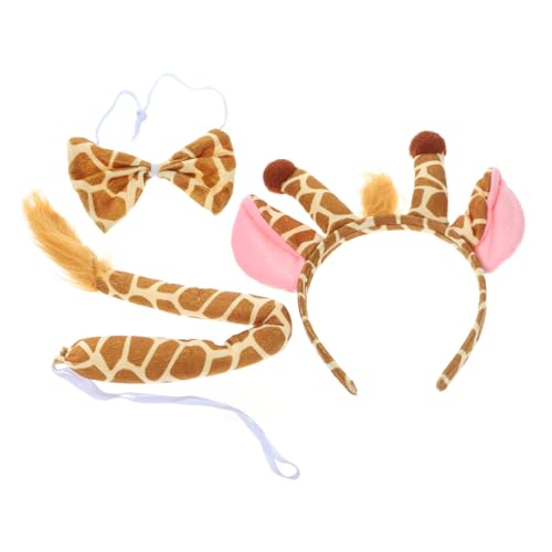 SKISUNO 1satz Giraffen Kostümset Für Junge Mädchen Haarreif Mit Giraffenohr Fliege Und Für Karneval Cosplay Und Geburtstagsfeiern Bequem Und Tragbar Für Aufregende Anlässe von SKISUNO