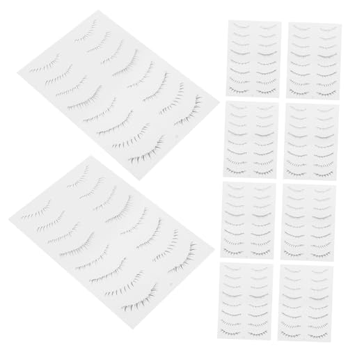 SKISUNO 10 Blatt Teiliges Wimpernaufkleber für Untere Wimpern Selbstklebende Lash Tattoos für Damen Einfache Anwendung Kleber Natürliche Optik für Schnelles Augen Make Up von SKISUNO