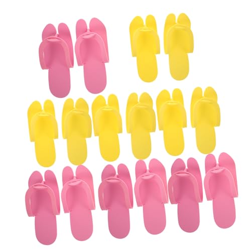 SKISUNO 10 Stück Einweg EVA Badeschlappen Rutschfest Leichte Spa Hausschuhe für Gäste Hotel Salon Wellness Strand Farbige Slipper Komfortables Design für Damen und Herren von SKISUNO